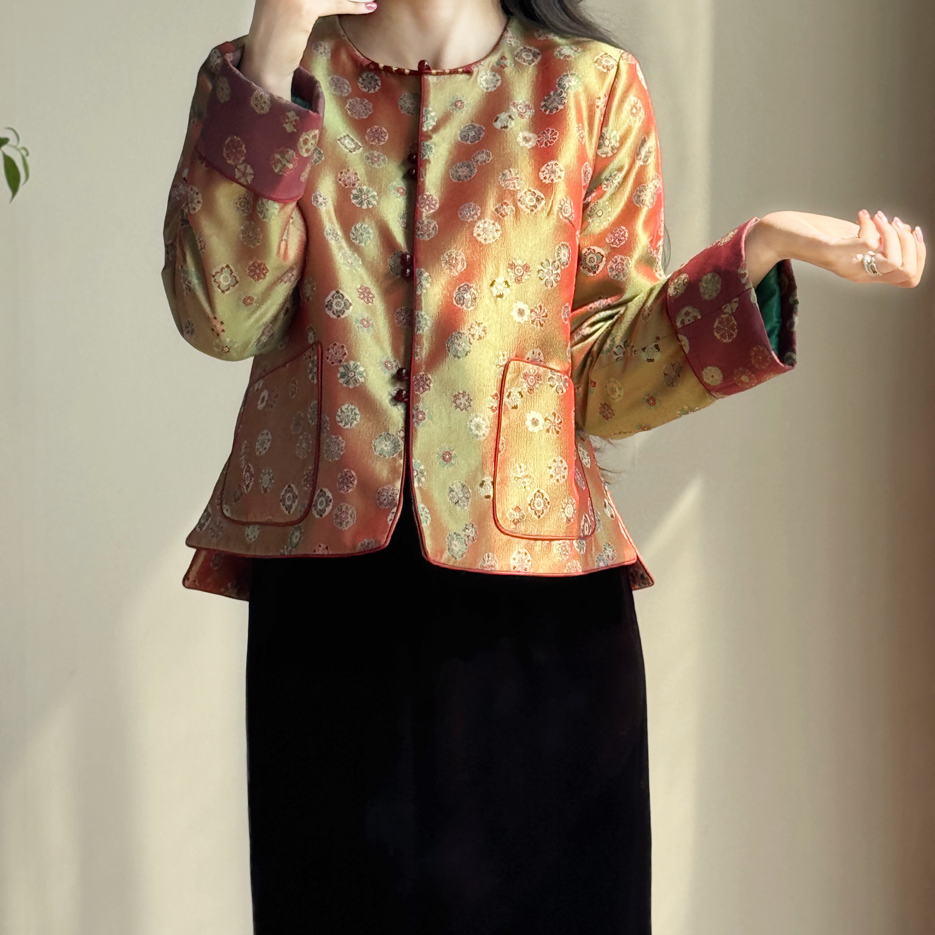 新中式国风夹棉外套女高级感