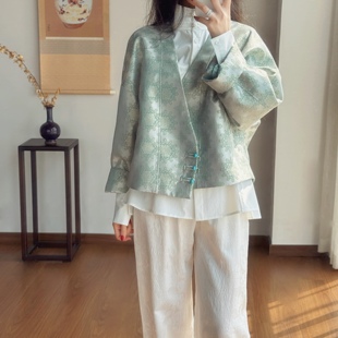 2025秋冬季新款新中式国风改良外套女高级感气质宽松长袖上衣