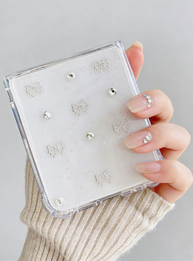 蝴蝶水钻适用三星galaxy zflip7手机壳ins风zflip6透明oppo find n3 flip小折叠屏pocket 2气囊zflip5