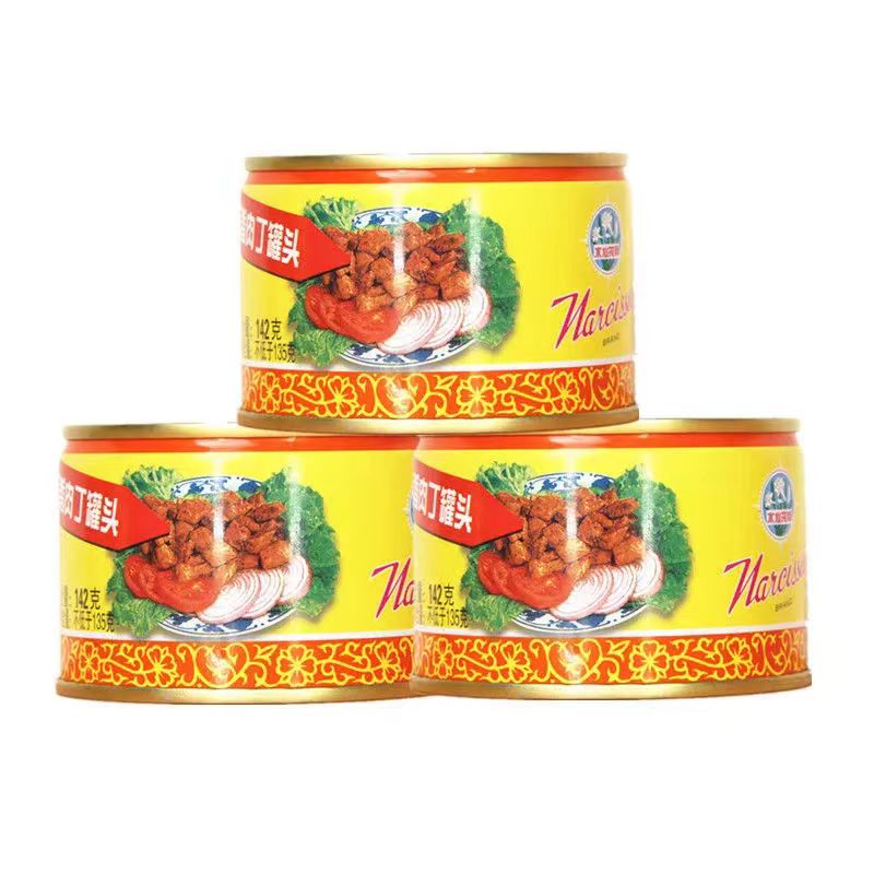 中粮五香肉丁罐头142g罐装