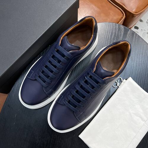 外贸皮面运动商务休闲男鞋厚底增高男板鞋低帮系带纯色小白鞋男潮