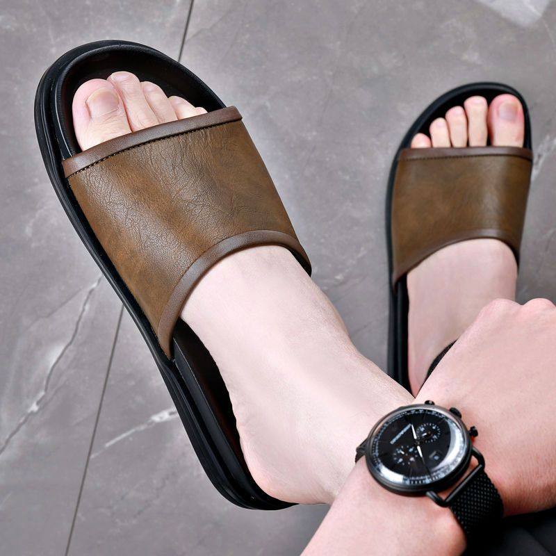 鞋子男2025年新款男士夏季外穿凉拖鞋百搭时尚防滑韩版软底沙滩鞋