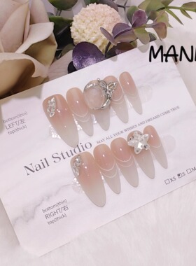 MANNI[冰封美人]裸色穿戴甲甘露寺甄嬛中长款2025新款高级感辣妹