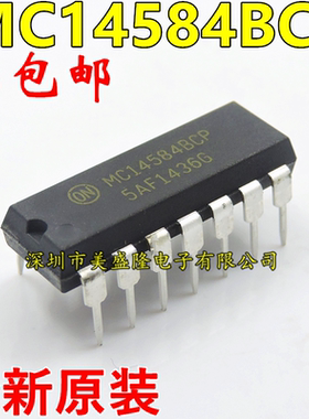 全新进口MC14584 MC14584BCP 原装ON 直插DIP14 反相施密特触发器
