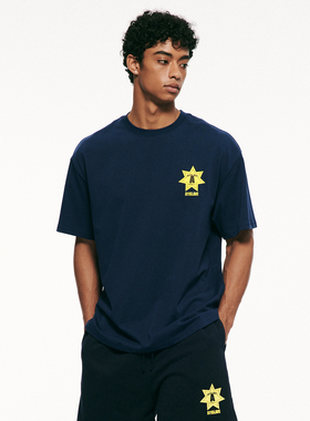 A11SLAVE徽章字母短袖T恤男女潮牌宽松简约美式夏季情侣半袖体恤