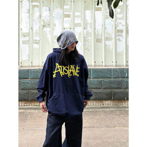 A11SLAVE草写LOGO发泡印花卫衣