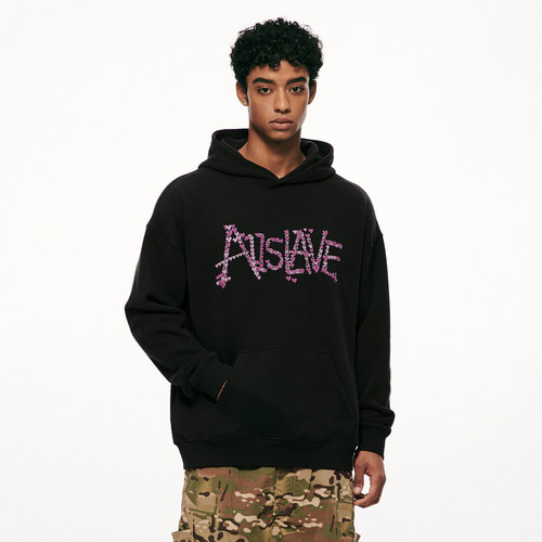 A11SLAVE草写心碎印花卫衣连帽