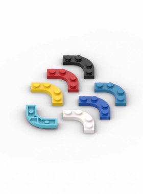 兼容乐高68568 国产科技教育积木零件 4x4 弧形 圆角板 moc小颗粒