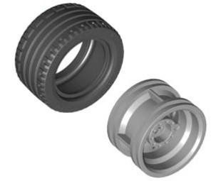 43.2x22mm轮胎 NO.G1234 44309 1套 Y512 56145 国产积木汽车配件