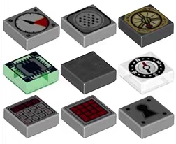 兼容乐高 3070 1x1光面板 印刷  仪表  小键盘 计算器 No. D907