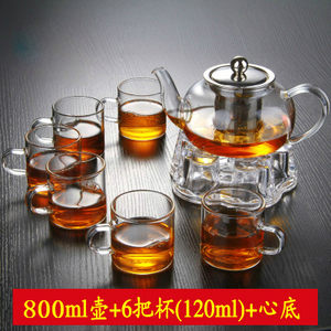 茶壶泡茶壶套装茶具耐热玻璃壶耐高温过滤冲茶器家用红茶杯煮茶壶