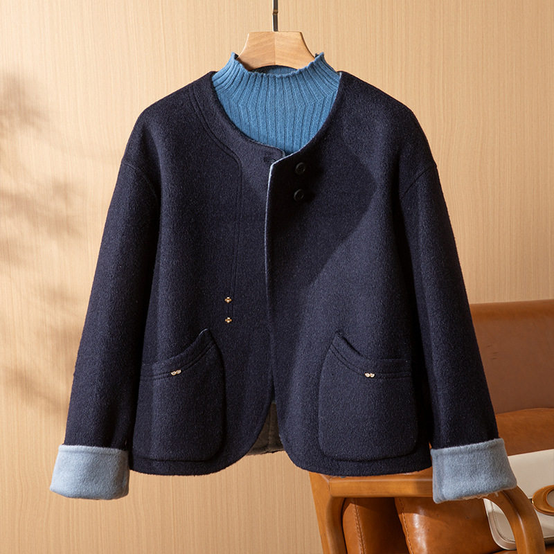 2025秋冬季新款双面羊绒大衣女好看气质短款时尚小个子毛呢外套潮,女装/女士精品,毛呢外套,淘宝优惠券,粉丝福利购,淘宝优惠卷