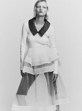 bibiy秋冬 纯元 人气可拆卸领毛衣 专柜