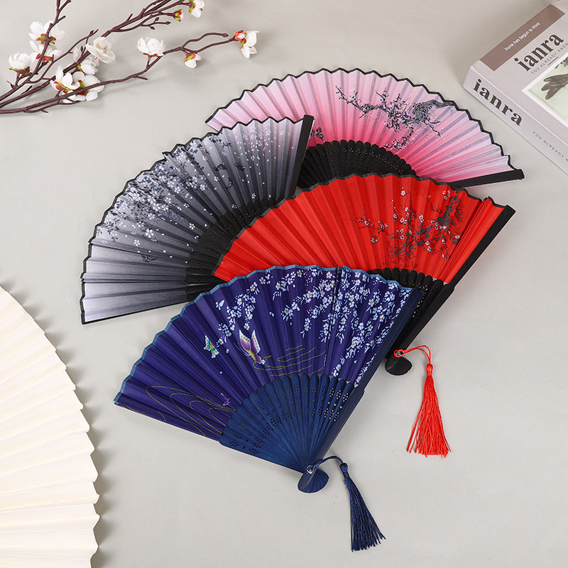 扇子折扇古风中国风女式汉服旗袍舞蹈儿童学生夏日随身折叠小巧扇