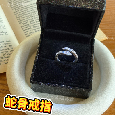 2025泰国蛇骨戒指纯银925原庙