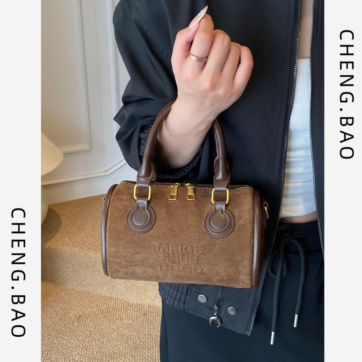 高级感轻奢小众2026新款手提波士顿女包百搭单肩斜挎小包包枕头包