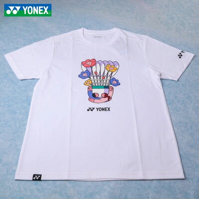 2024尤尼克斯YONEX新款棉质男女款羽毛球世青赛纪念衫YOBC4049CR