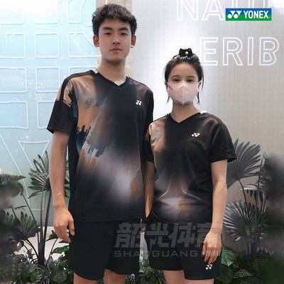 2025新款YONEX尤尼克斯YY羽毛球服运动T恤短袖1104025BCR/2104025