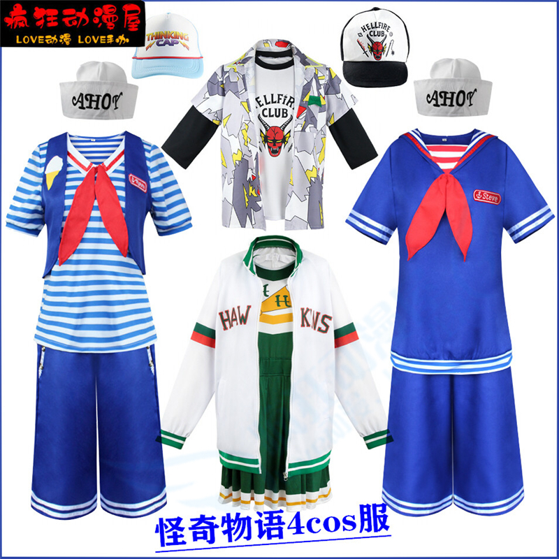 怪奇物语cos服短袖T恤连体裙夏季