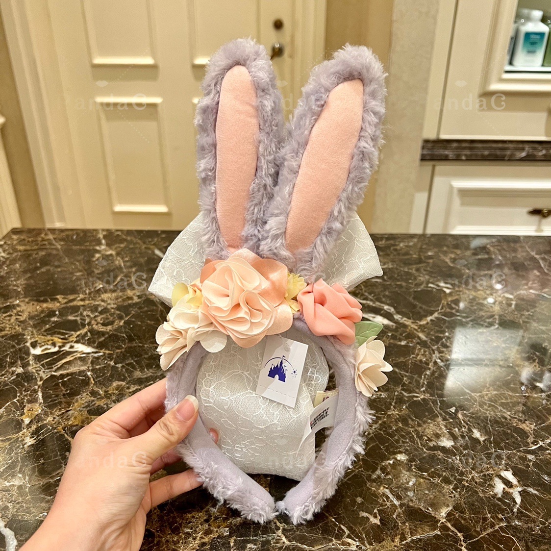 香港迪士尼 2022 春日系列 stella星黛露 花边蕾丝 头箍 发箍头饰