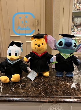 香港迪士尼 2022 维尼小熊 唐老鸭 毕业装扮玩偶 毛公仔 毛绒玩具