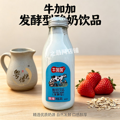 牛加加发酵型原味酸奶饮品含乳饮