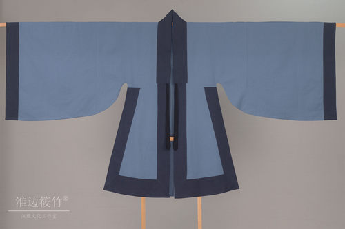 淮边筱竹复原明制鹤氅汉服