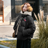 【新款】新标90绒现货撞色连帽羽绒服282-268772-P325-465，女装羽绒服，浙宝282