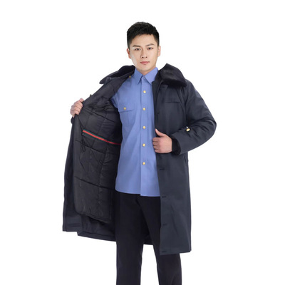 冬季铁路大衣中长款防寒服高寒区棉服大尺码加长大衣羊绒袄工服