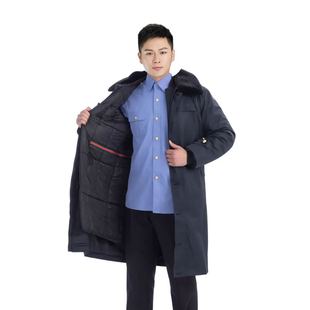 冬季铁路加长防寒大衣男女款棉服乘务员棉袄车路段工作服