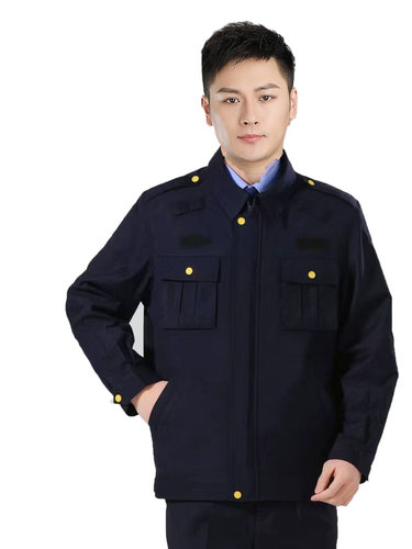 春秋新款综合工作服男女服装长袖藏青色夹克上衣耐磨抗皱工装外套