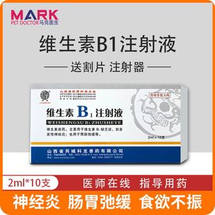 兽用兽药维生素B1注射液VB针剂猫狗消化不良胃肠迟缓神经心肌炎