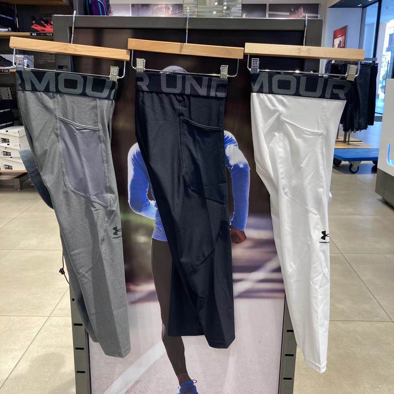 安德玛heatgear03男健身运动篮球训练打底七分紧身压缩裤1361588