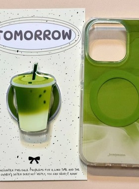 ins风韩系绿色奶茶磁吸支架适用小米17promax手机壳15pro/civi5pro女红米note15pro+防摔Turbo4pro/k80至尊版