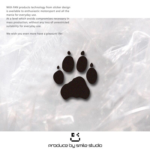 豆豆车贴 可爱萌宠狼爪反光贴纸个性动物脚印车身装饰防水贴纸