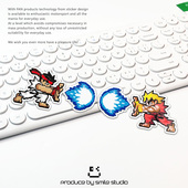 像素街霸趣味反光车贴个性 摩托电动车油箱盖贴纸创意车身划痕贴花