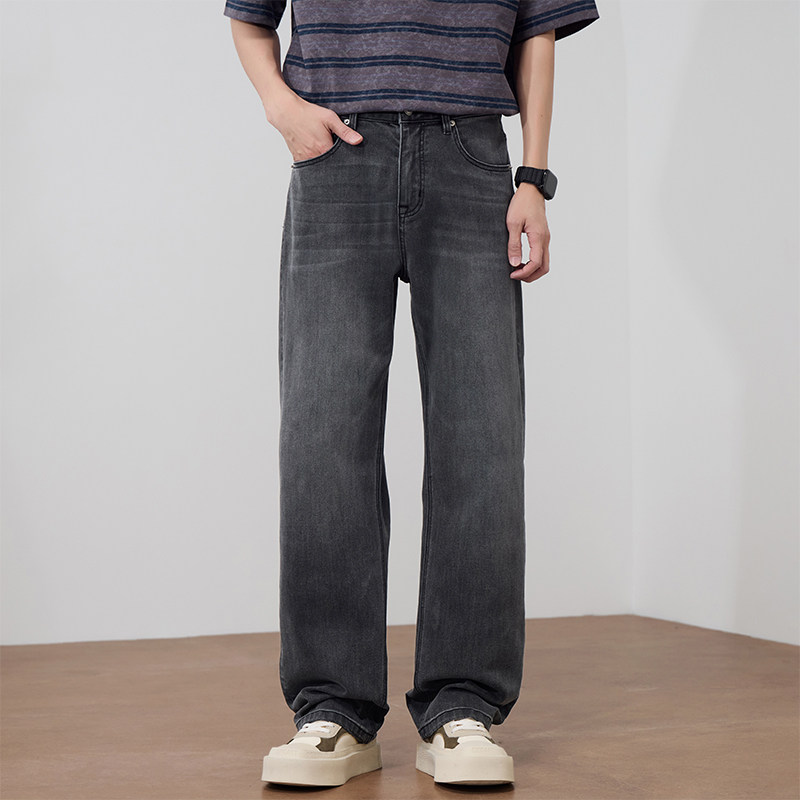 美式水洗牛仔裤男款2026新款春秋款宽松直筒潮牌男生休闲长裤夏季