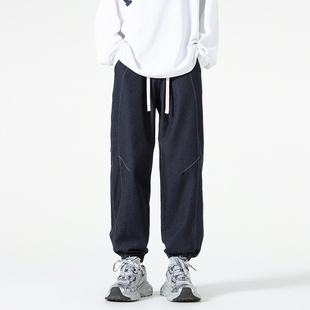 加绒男裤 加厚裤 老爹裤 牛仔裤 休闲裤 男冬季 宽松2025新款 男士 子美式