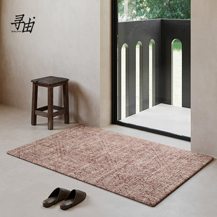 寻由洛可可民族风复古入户门地垫进门玄关地毯高级感防滑圈绒脚垫