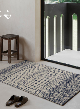 寻由经典摩洛哥复古民族风入户地垫门口地毯玄关客厅脚垫耐脏防滑