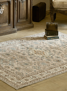 寻由粉墙花黛民族风复古地毯耐脏可机洗小众轻奢客厅卧室家用地毯