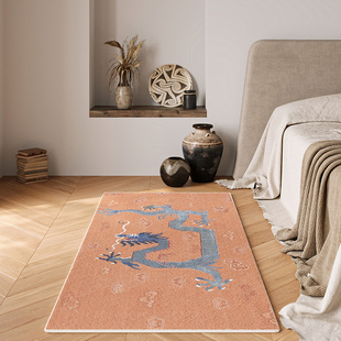 寻由民族风地毯2024龙年客厅沙发卡通高级感卧室新年床边毯走廊毯