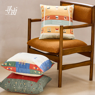 寻由经典加贝民族风复古抱枕沙发靠枕客厅椅子腰枕轻奢高级感床头
