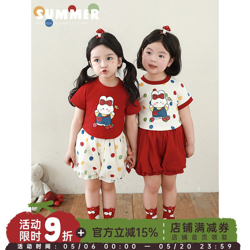 幼悠女童糖果波点花苞灯笼短裤夏季甜蜜可爱蝴蝶结荷叶花边裤子潮