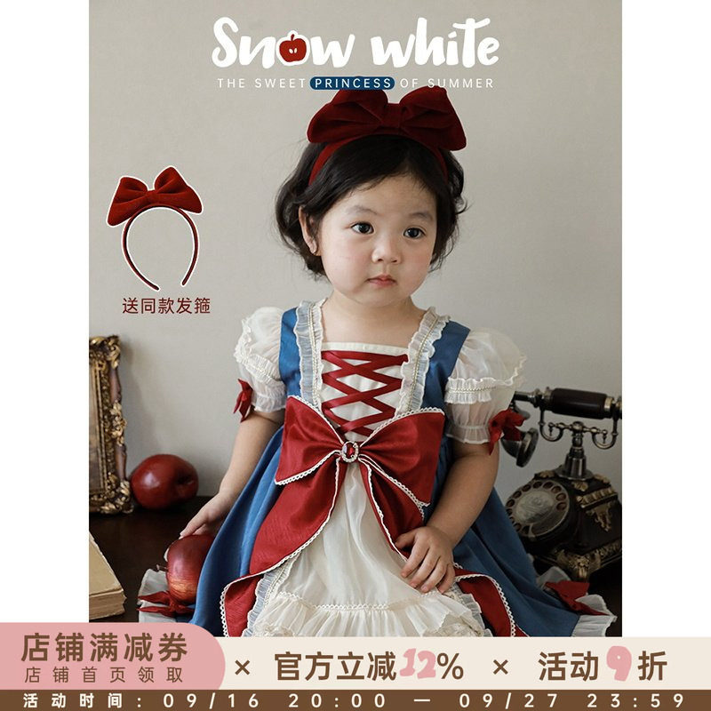 幼悠女童夏季洛丽塔蝴蝶结连衣裙										