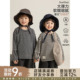 幼悠女童2026春季 新款 针织条纹磨毛t恤简约圆领宽松透气儿童上衣