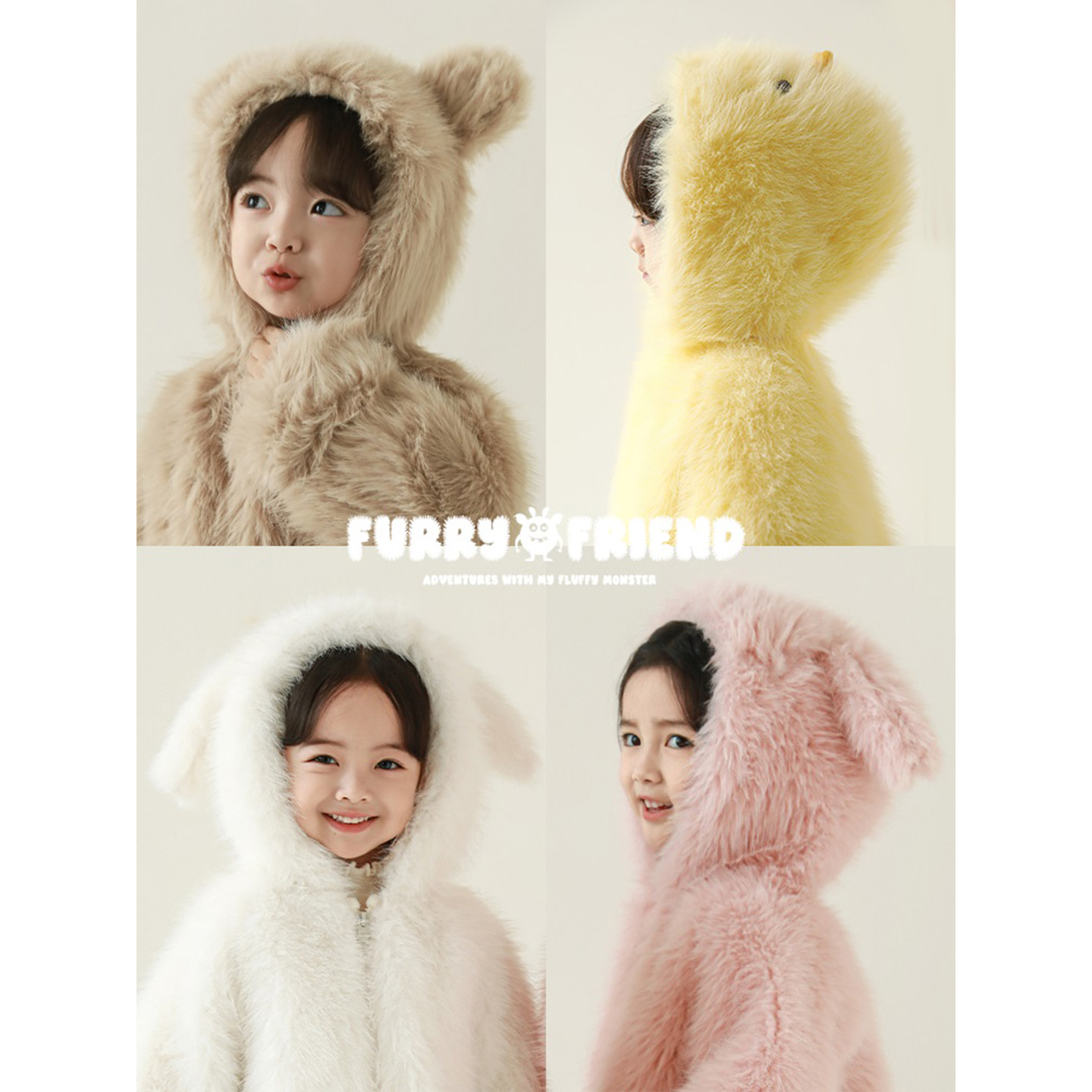 幼悠童装女童毛绒外套2025冬季新款加绒加厚儿童连帽保暖冬装上衣