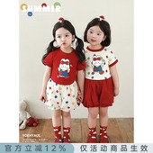 子潮 甜蜜可爱蝴蝶结荷叶花边裤 幼悠女童糖果波点花苞灯笼短裤 夏季