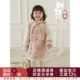 中式 幼悠女童2025冬季 新款 立领斜襟旗袍裙加厚保暖女孩拜年裙子潮