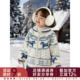 幼悠女童2025冬季 保暖儿童开衫 新款 小翻领费尔岛毛衣羊毛混纺时尚